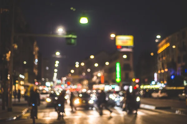 Rozmazané město a lidé — Stock fotografie