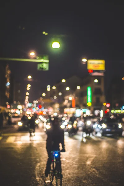 Rozmazané město a lidé — Stock fotografie