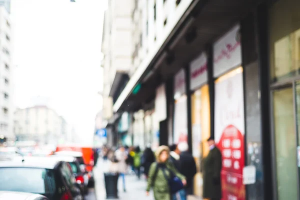 Blurred city and people — Stock Photo, Image