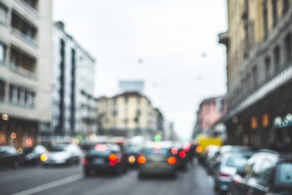 Blurred city and people — Stock Photo, Image