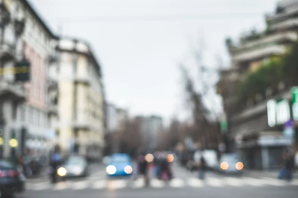 Blurred city and people — Stock Photo, Image