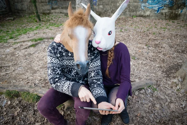 Giovane coppia hipster — Foto Stock