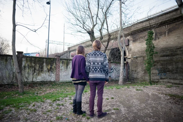 Unga hipster cuople älskare — Stockfoto