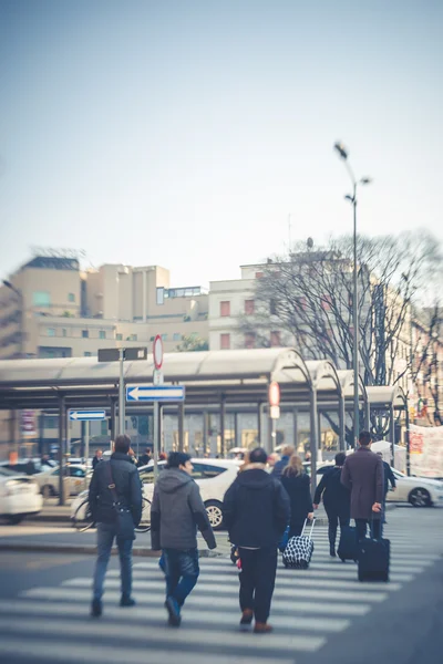 Desplazamiento borroso de inclinación de la ciudad — Foto de Stock