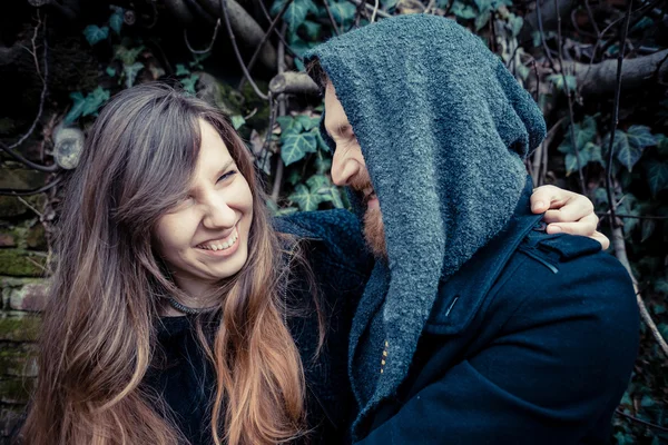 Young modern stylish couple — Stock Photo, Image