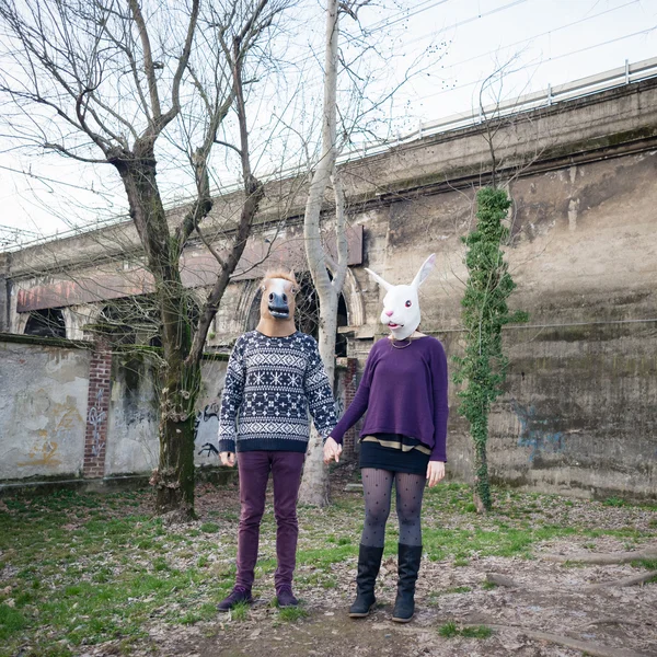 Hipster pareja amantes — Foto de Stock