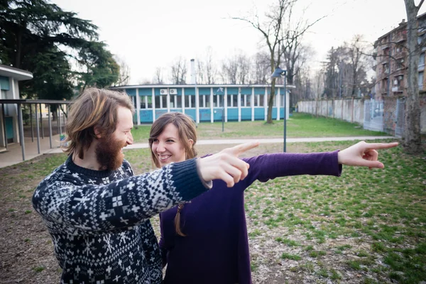 Hipster casal amantes — Fotografia de Stock