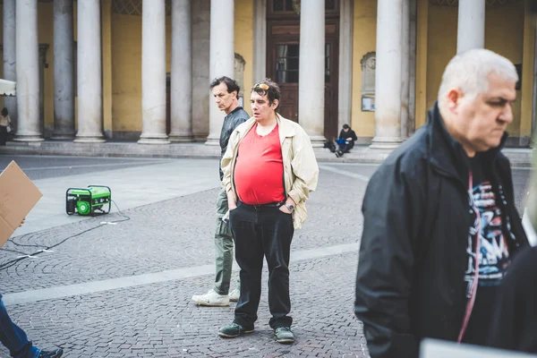 Protesteren in Milaan — Stockfoto