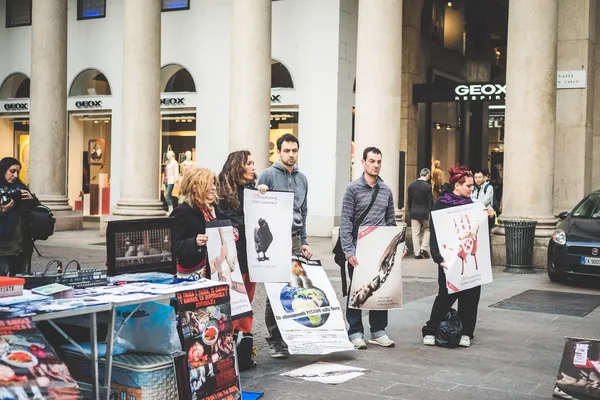 Protest v Miláně — Stock fotografie