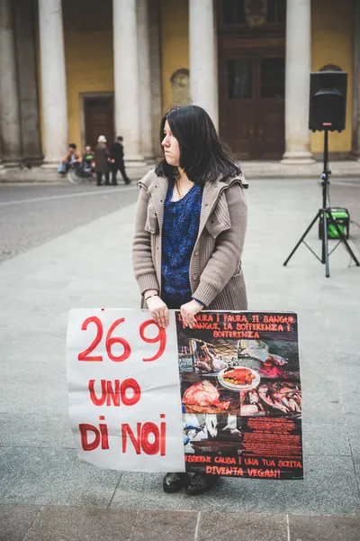 Διαμαρτυρίας στο Μιλάνο — Φωτογραφία Αρχείου