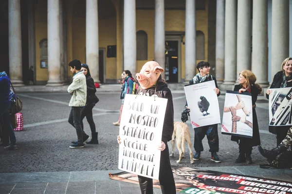 Protesta en Milán — Foto de Stock