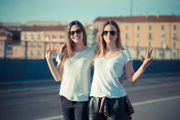 Twee mooie jonge vrouwen. — Stockfoto