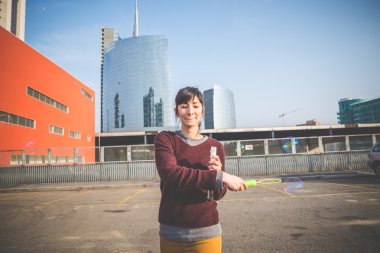 kadın kabarcık blower