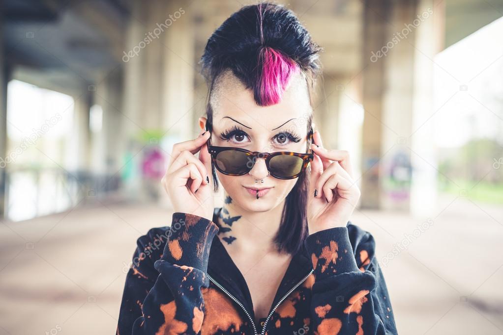 Beautiful punk girl Stock Photo by ©peus 44714049