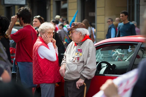 Celebration of liberation of  Italy — Stock Photo, Image