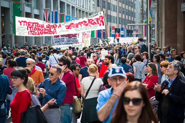 Celebration of liberation of  Italy — Stock Photo, Image