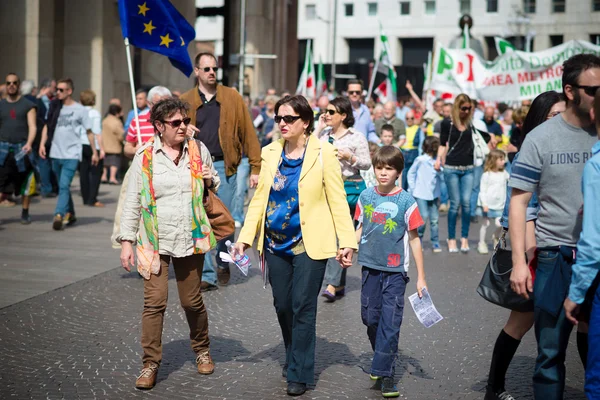 Celebration of liberation of  Italy — Stock Photo, Image