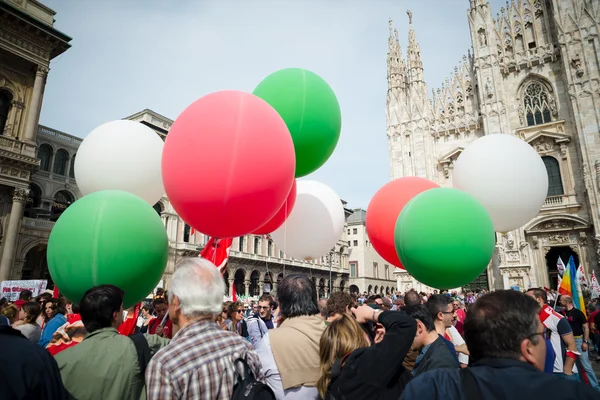 Celebration of liberation of  Italy — Stock Photo, Image