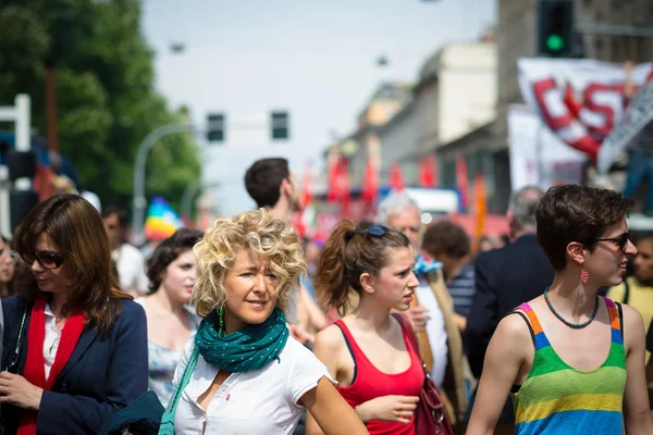 Celebration of liberation of  Italy — Stock Photo, Image