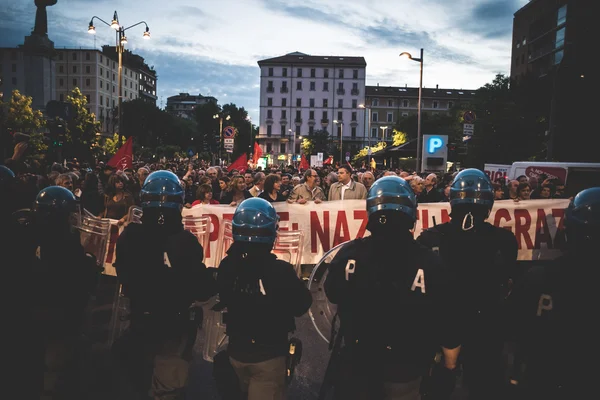 Manifestatie tegen het fascisme — Stockfoto