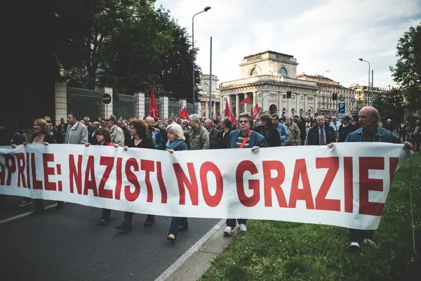 Manifestace proti fašismu — Stock fotografie