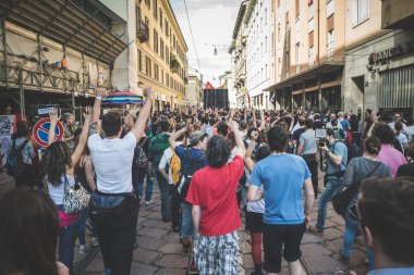 işçi günü Milano'da düzenlenen