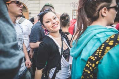 işçi günü Milano'da düzenlenen