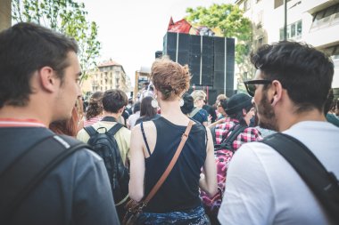 işçi günü Milano'da düzenlenen