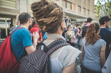 işçi günü Milano'da düzenlenen
