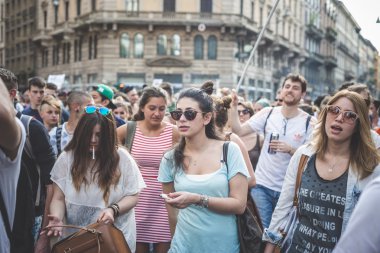 işçi günü Milano'da düzenlenen