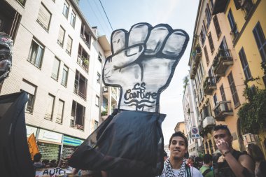 işçi günü Milano'da düzenlenen