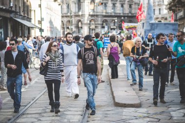 işçi günü Milano'da düzenlenen