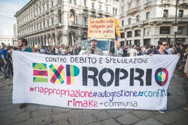 işçi günü Milano'da düzenlenen