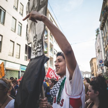 işçi günü Milano'da düzenlenen