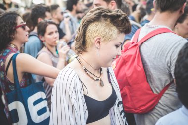 işçi günü Milano'da düzenlenen