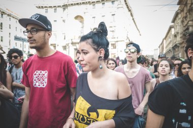 işçi günü Milano'da düzenlenen