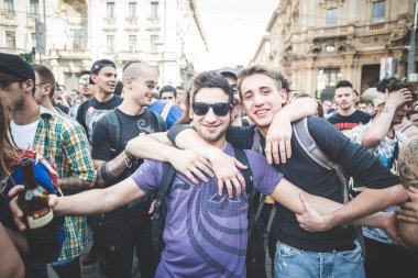 işçi günü Milano'da düzenlenen