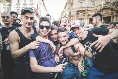 işçi günü Milano'da düzenlenen