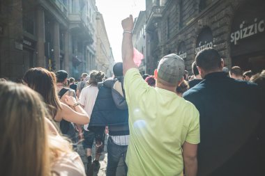 Labor day held in Milan clipart