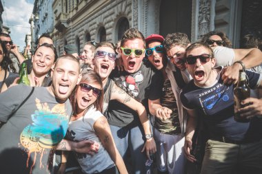 işçi günü Milano'da düzenlenen