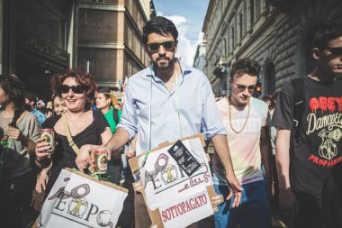 işçi günü Milano'da düzenlenen
