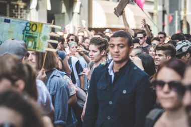 işçi günü Milano'da düzenlenen