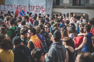 işçi günü Milano'da düzenlenen