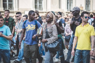 işçi günü Milano'da düzenlenen
