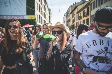 işçi günü Milano'da düzenlenen