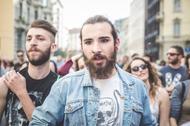 işçi günü Milano'da düzenlenen