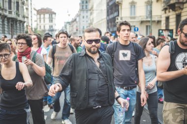işçi günü Milano'da düzenlenen