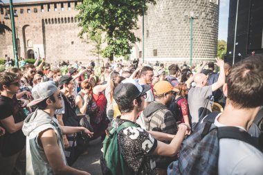 işçi günü Milano'da düzenlenen