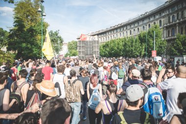 işçi günü Milano'da düzenlenen