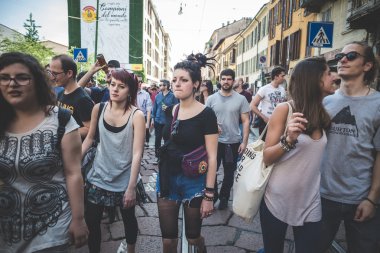 işçi günü Milano'da düzenlenen